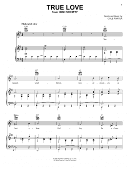 page one of True Love (Piano, Vocal & Guitar Chords (Right-Hand Melody))