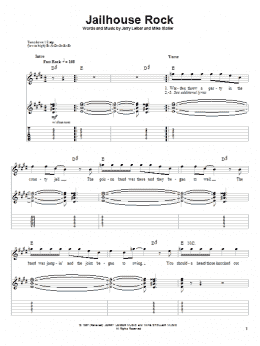 page one of Jailhouse Rock (Guitar Tab (Single Guitar))