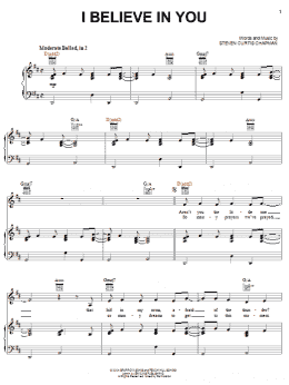 page one of I Believe In You (Piano, Vocal & Guitar Chords (Right-Hand Melody))