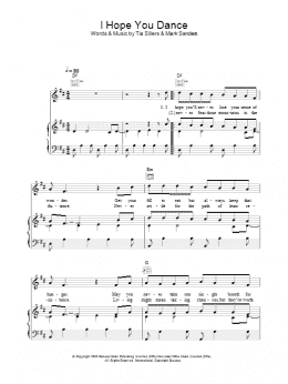 page one of I Hope You Dance (Piano, Vocal & Guitar Chords (Right-Hand Melody))