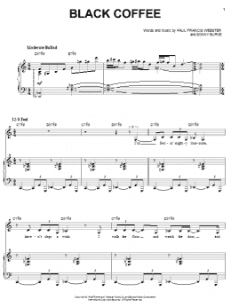 page one of Black Coffee (Piano & Vocal)