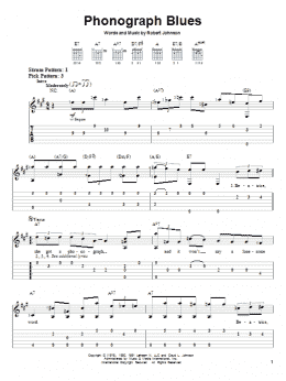 page one of Phonograph Blues (Easy Guitar Tab)