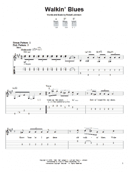 page one of Walkin' Blues (Easy Guitar Tab)