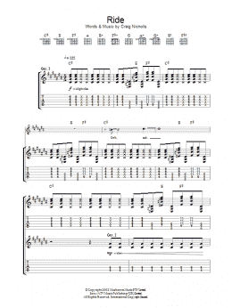 page one of Ride (Guitar Tab)