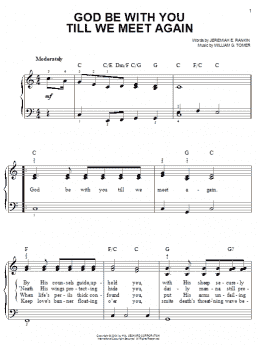 page one of God Be With You Till We Meet Again (Easy Piano)