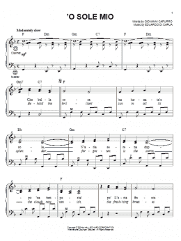 page one of 'O Sole Mio (Accordion)