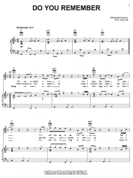 page one of Do You Remember (Piano, Vocal & Guitar Chords (Right-Hand Melody))