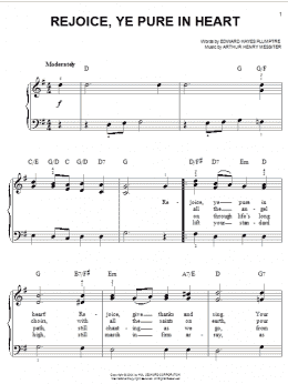 page one of Rejoice, Ye Pure In Heart (Easy Piano)