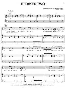 page one of It Takes Two (Piano, Vocal & Guitar Chords (Right-Hand Melody))