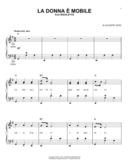 page one of La Donna e Mobile (Accordion)