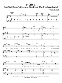 page one of Home (Piano & Vocal)