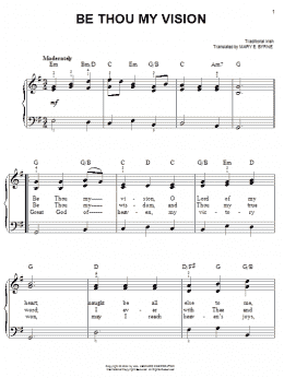 page one of Be Thou My Vision (Easy Piano)