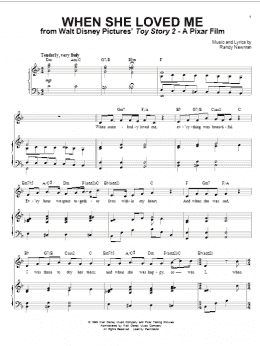 page one of When She Loved Me (from Toy Story 2) (Piano & Vocal)