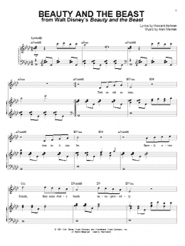 page one of Beauty And The Beast (Piano & Vocal)