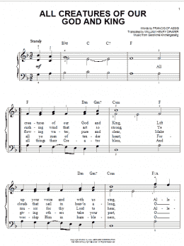 page one of All Creatures Of Our God And King (Easy Piano)