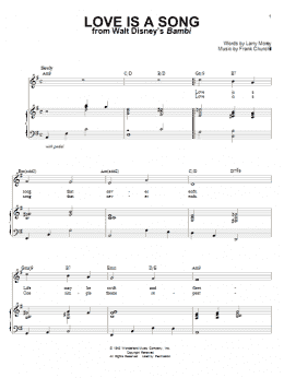 page one of Love Is A Song (Piano & Vocal)