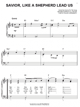 page one of Savior, Like A Shepherd Lead Us (Easy Piano)