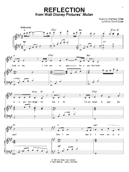 page one of Reflection (from Mulan) (Piano & Vocal)