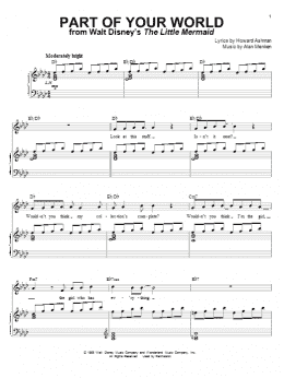 page one of Part Of Your World (from The Little Mermaid) (Piano & Vocal)