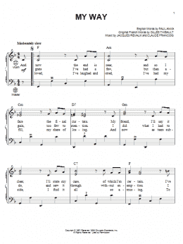 page one of My Way (Accordion)