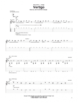 page one of Vertigo (Guitar Tab)