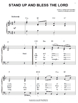 page one of Stand Up And Bless The Lord (Easy Piano)