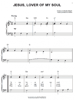 page one of Jesus, Lover Of My Soul (Easy Piano)