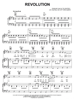 page one of Revolution (Piano, Vocal & Guitar Chords (Right-Hand Melody))