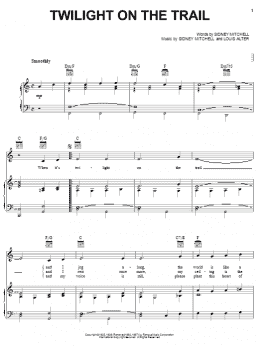 page one of Twilight On The Trail (Piano, Vocal & Guitar Chords (Right-Hand Melody))