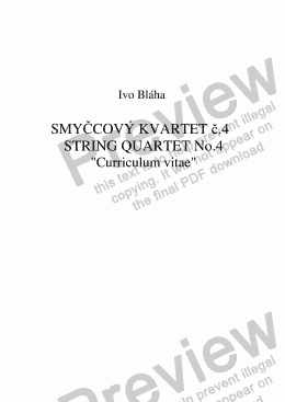 page one of STRING QUARTET No.4