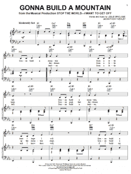 page one of Gonna Build A Mountain (Piano, Vocal & Guitar Chords (Right-Hand Melody))