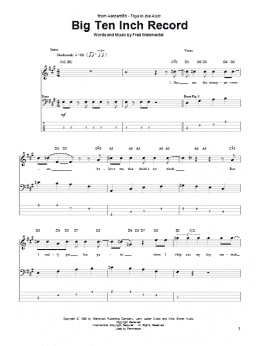 page one of Big Ten Inch Record (Bass Guitar Tab)