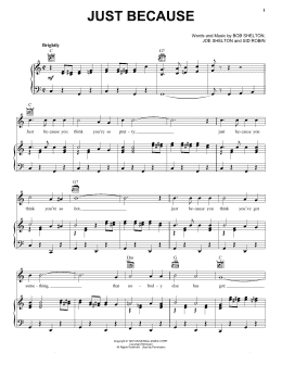 page one of Just Because (Piano, Vocal & Guitar Chords (Right-Hand Melody))