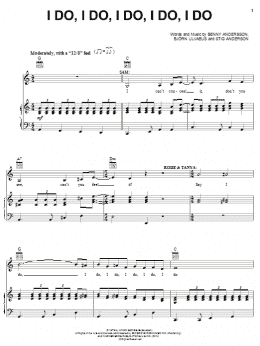 page one of I Do, I Do, I Do, I Do, I Do (Piano, Vocal & Guitar Chords (Right-Hand Melody))