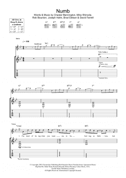 page one of Numb (Guitar Tab)