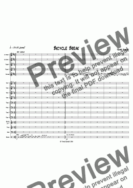 page one of Bicycle Break (for BigBand)
