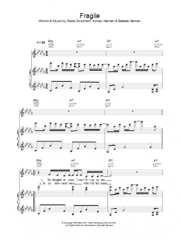 page one of Fragile (Piano, Vocal & Guitar Chords)