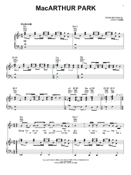 page one of MacArthur Park (Piano, Vocal & Guitar Chords (Right-Hand Melody))