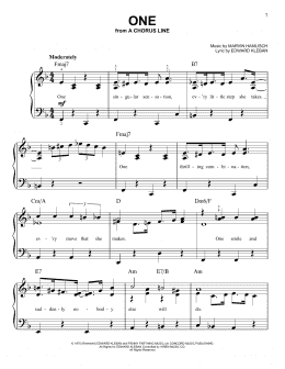 page one of One (Easy Piano)