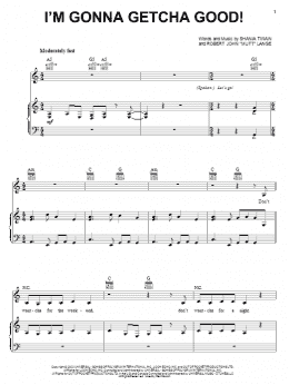 page one of I'm Gonna Getcha Good! (Piano, Vocal & Guitar Chords (Right-Hand Melody))