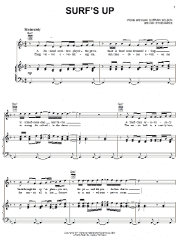 page one of Surf's Up (Piano, Vocal & Guitar Chords (Right-Hand Melody))