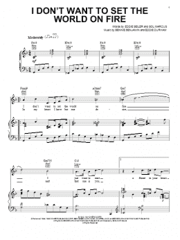 page one of I Don't Want To Set The World On Fire (Piano, Vocal & Guitar Chords (Right-Hand Melody))