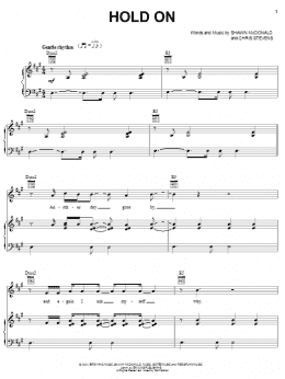 page one of Hold On (Piano, Vocal & Guitar Chords (Right-Hand Melody))