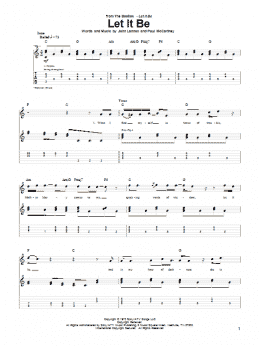 page one of Let It Be (Guitar Tab)