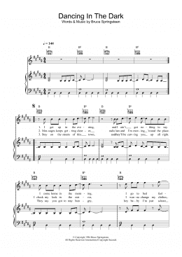 page one of Dancing In The Dark (Piano, Vocal & Guitar Chords)