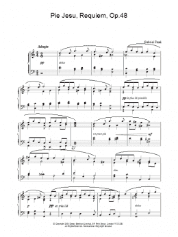 page one of Pie Jesu (Piano Solo)