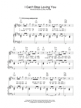 page one of I Can't Stop Loving You (Piano, Vocal & Guitar Chords)