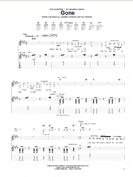 page one of Gone (Guitar Tab)