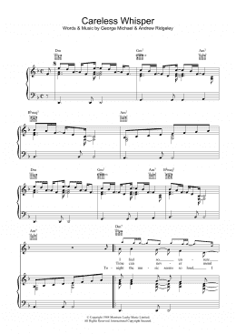 page one of Careless Whisper (Piano, Vocal & Guitar Chords)