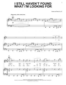 page one of I Still Haven't Found What I'm Looking For (Piano, Vocal & Guitar Chords (Right-Hand Melody))